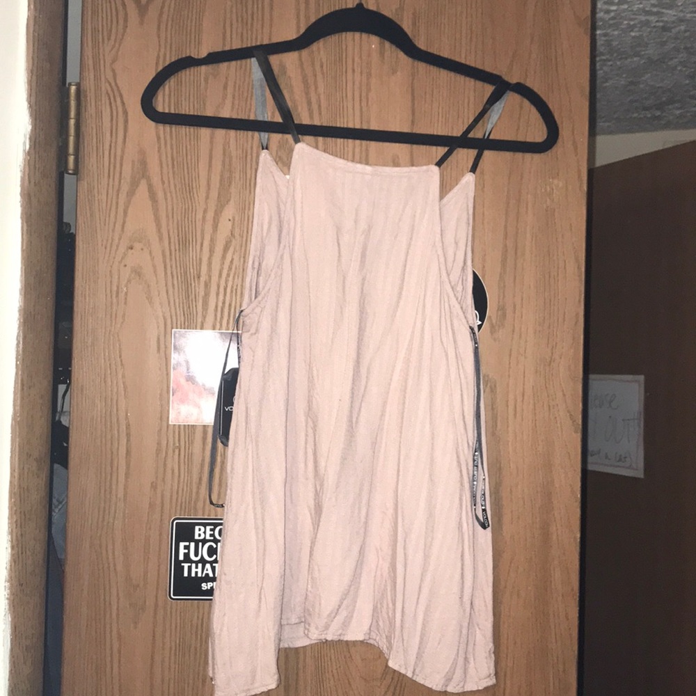 Volcom Ribbon Spagetti Strap Flowy Tank Top - Picture 2 of 7